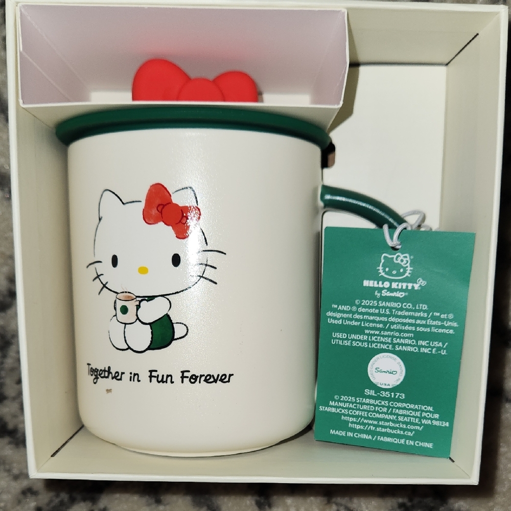 New Starbucks x Hello Kitty Ceramic Mug from the “Together in Fun Forever” 16oz - Picture 2 of 4